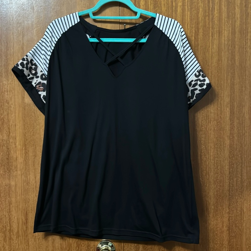 Mixed print top